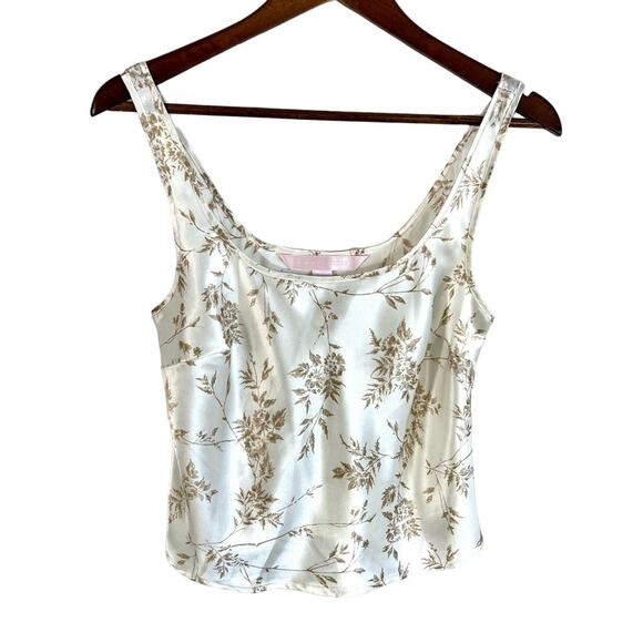 Victoria’s Secret cream and tan foliage tank top - Picture 2 of 5